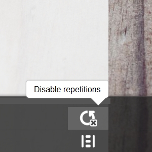Disable repetitions button