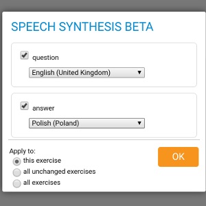 Speech recognition settings