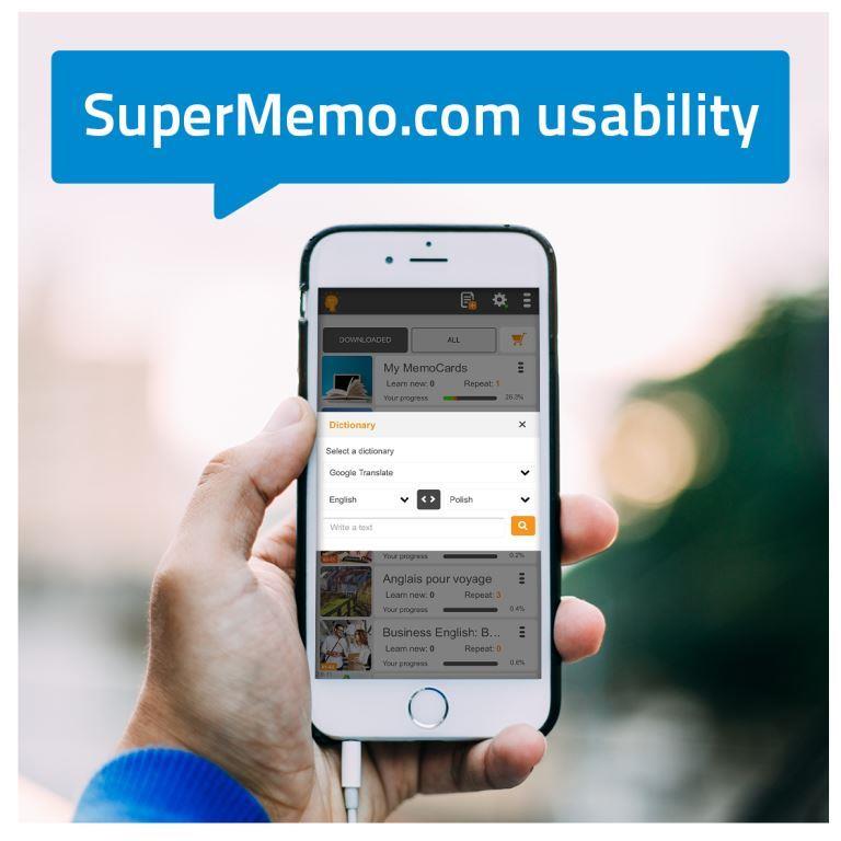 SuperMemo on a smartphone