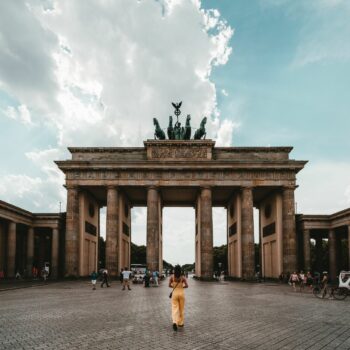 język niemiecki, Brama Brandenburska, Berlin, nauka języka niemieckiego