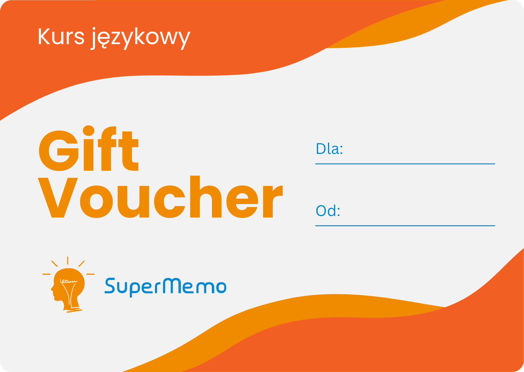 Karta podarunkowa na kurs językowy SuperMemo
