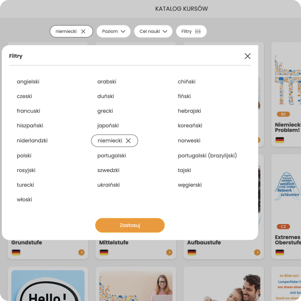 Katalog kursów niemieckiego dla firm w SuperMemo