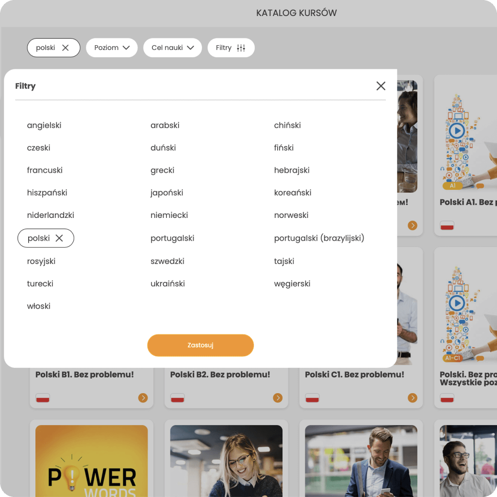 Katalog kursów językowych - polski dla firm SuperMemo