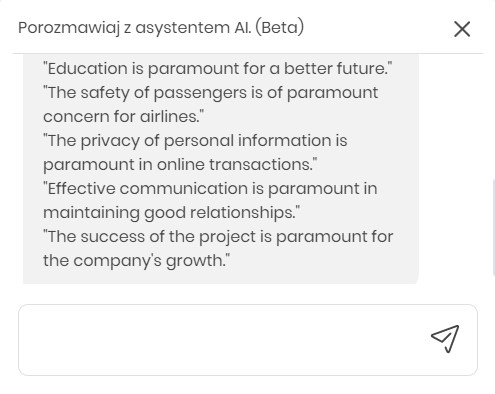 Asystent AI odpowiedź 2