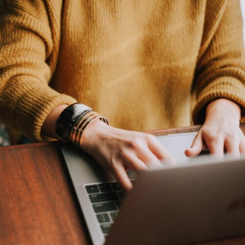 Woman with a laptop