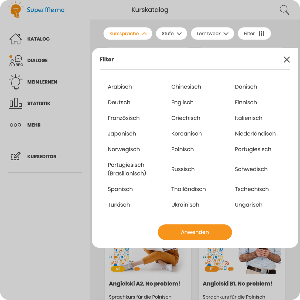 SuperMemo Sprachkurse