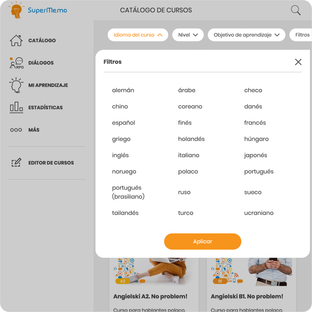 Cursos de idiomas SuperMemo