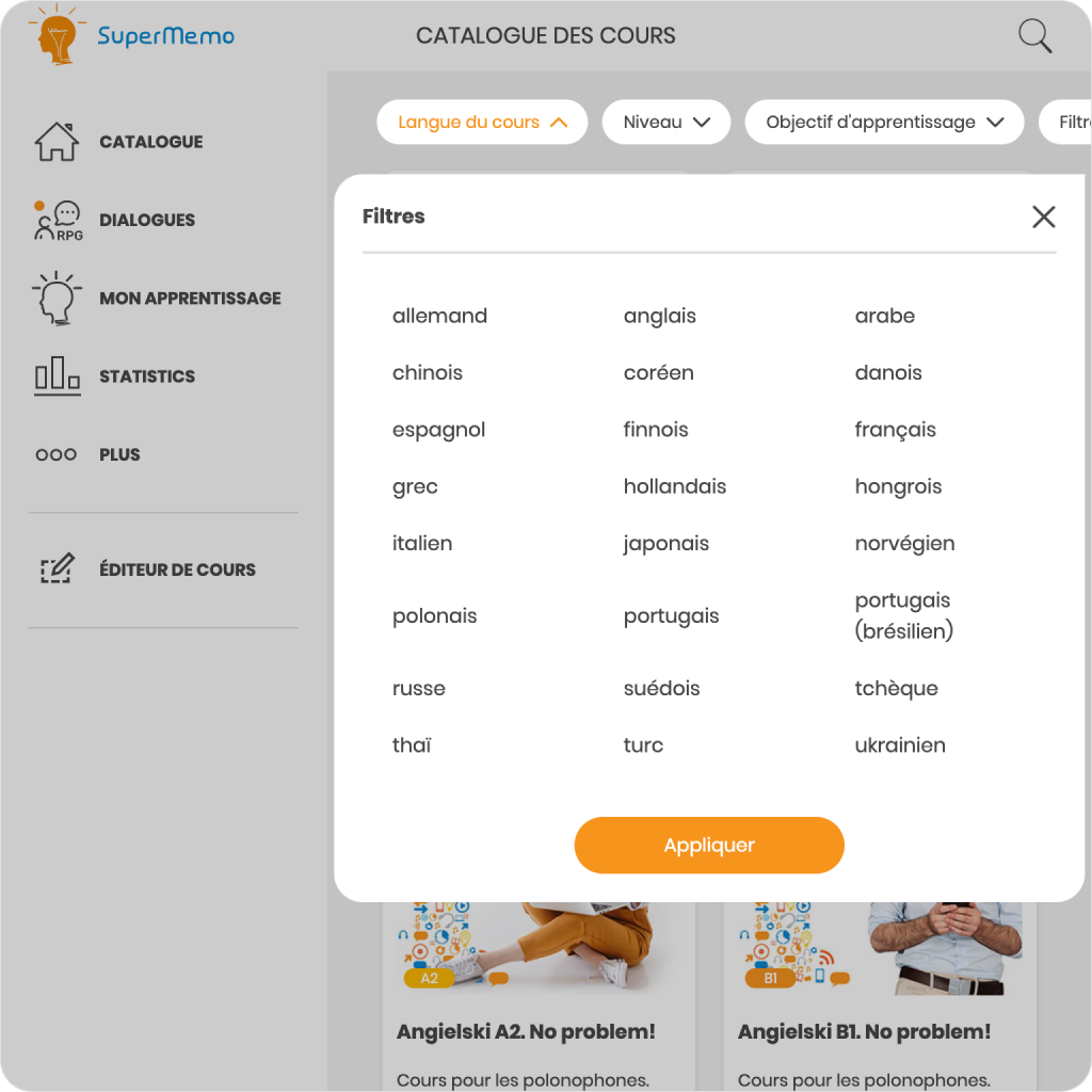 Cours de langues SuperMemo