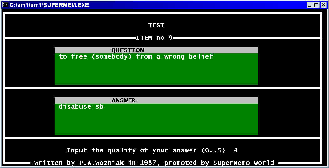 SuperMemo 1.0