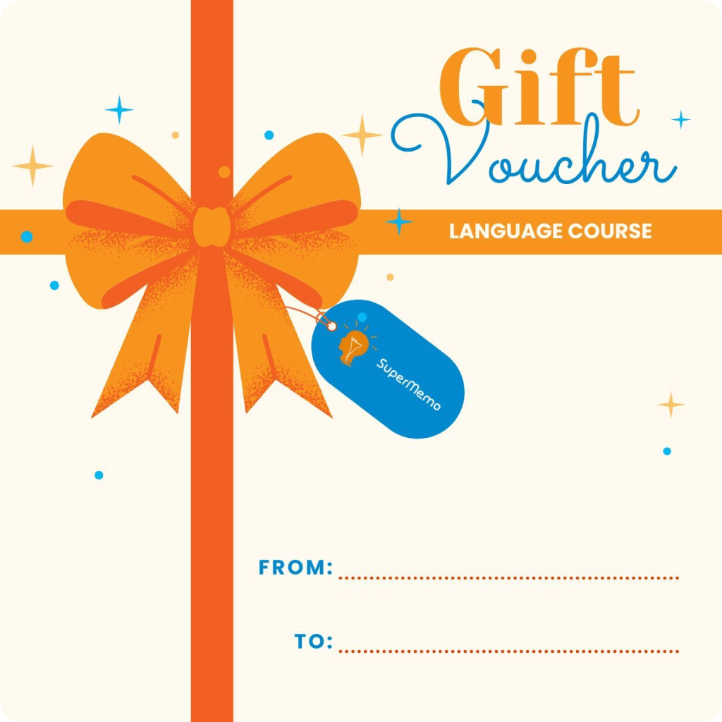 Voucher language course SuperMemo